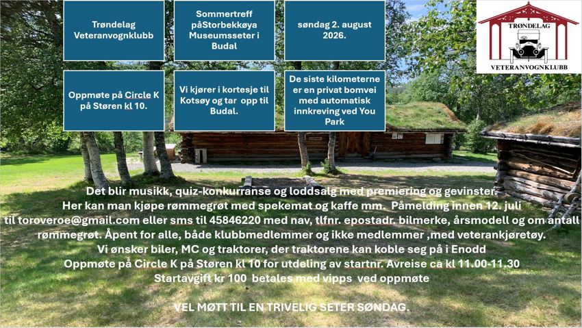 Sommertreff på Museumsseter i Budalen 2026